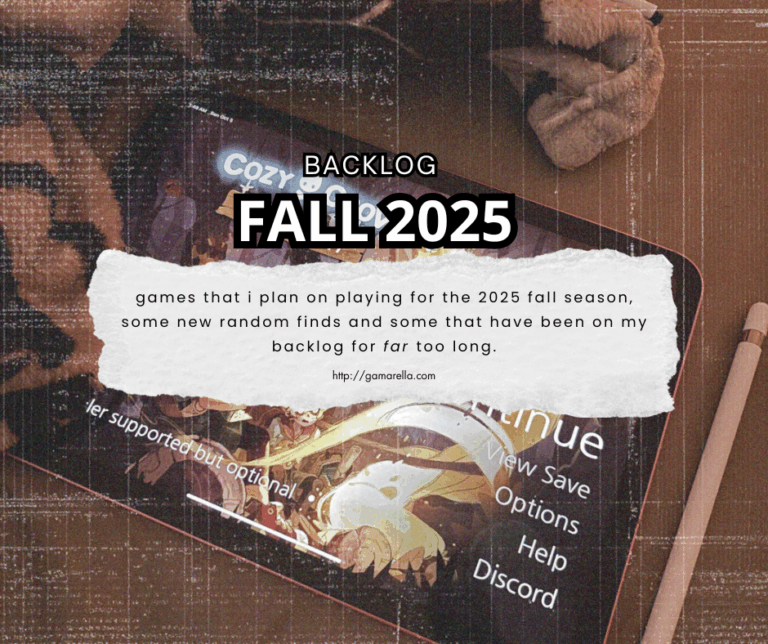 Cozy Fall Backlog | 2025